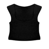 KATIE J TWEEN SUMMER SQUARE TANK - BLACK