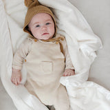 SARANONI SATIN BORDER BLANKET - IVORY