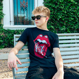 ROWDY SPROUT THE ROLLING STONES 1970 TEE - BLACK