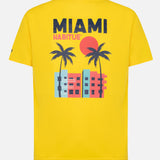 MC2 SAINT BARTH T-SHIRT - YELLOW/ MIAMI POSTCARD