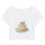 KATIE J TWEEN VINTAGE CAKE TEE - WHITE