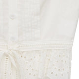 KATIE J TWEEN WAVERLY LINEN EYELET DETAIL CAMI TOP - WHITE EYELET