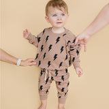 BOY JOGGER SET - MOCHA BOLT