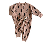 BOY JOGGER SET - MOCHA BOLT