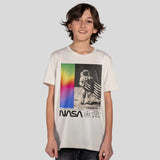 NASA ASTRONAUT FLAG T-SHIRT - NATURAL