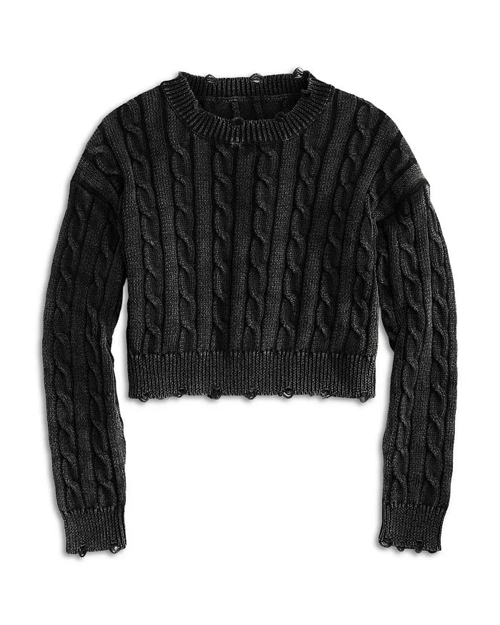 KATIE J GABBY CABLE SWEATER BLACK Meant 2 Be