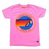 AVIATOR NATION KID'S AVIATOR NATION TEE - MIAMI FL./NEON PINK
