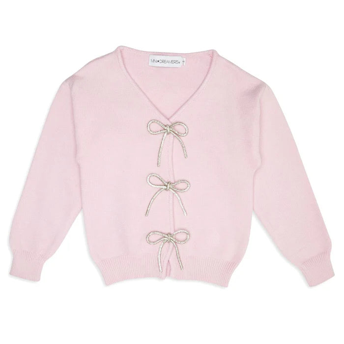 MINI DREAMERS SHAYLEE BOW CARDIGAN - PINK – Meant 2 Be Kids