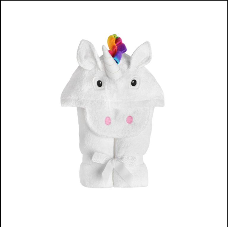 Unicorn-Hooded-towel-wrapped