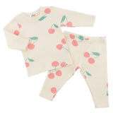 OH BABY 2PC SET - CHERRIES/MILK WHITE