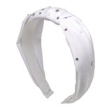 BARI LYNN FLAT BOW SPANDEX HEADBAND - WHITE
