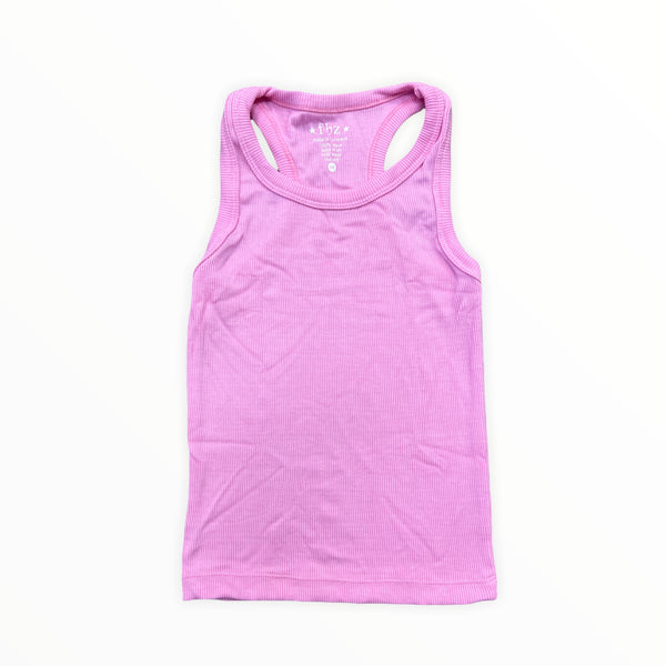 FLOWERS BY ZOE RIBBED TANK - PINK