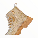 M2B GLITTER STUDDED BOOT -GOLD
