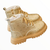 M2B GLITTER STUDDED BOOT -GOLD