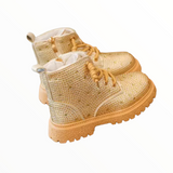 M2B GLITTER STUDDED BOOT -GOLD