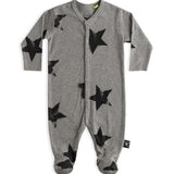 NUNUNU STAR FOOTED OVERALL - GRAY