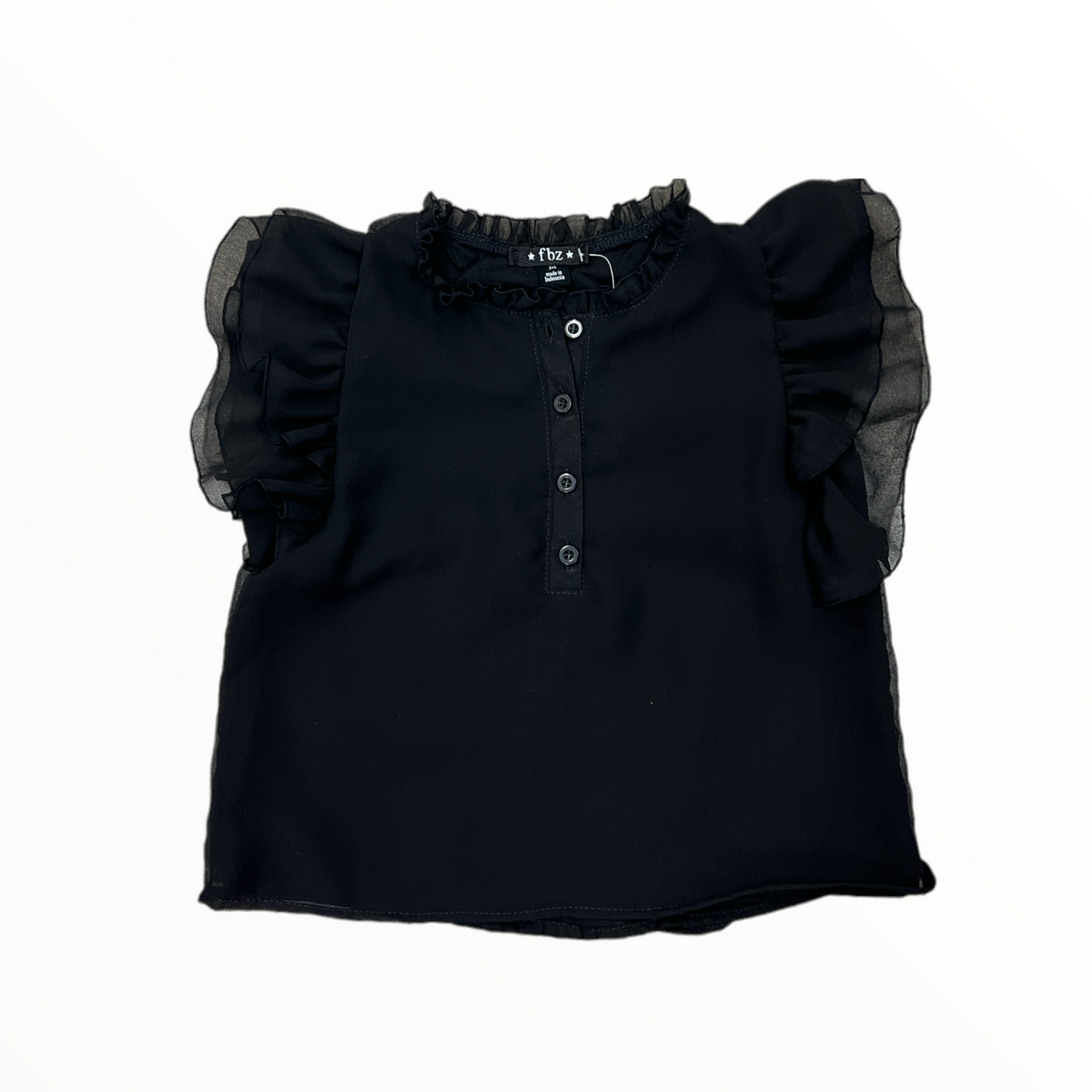 FLOWERS BY ZOE CHIFFON TOP BLACK Meant 2 Be