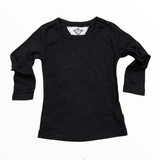 T2LOVE LONG SLEEVE SHIRT WITH THUMBHOLES - BLACK