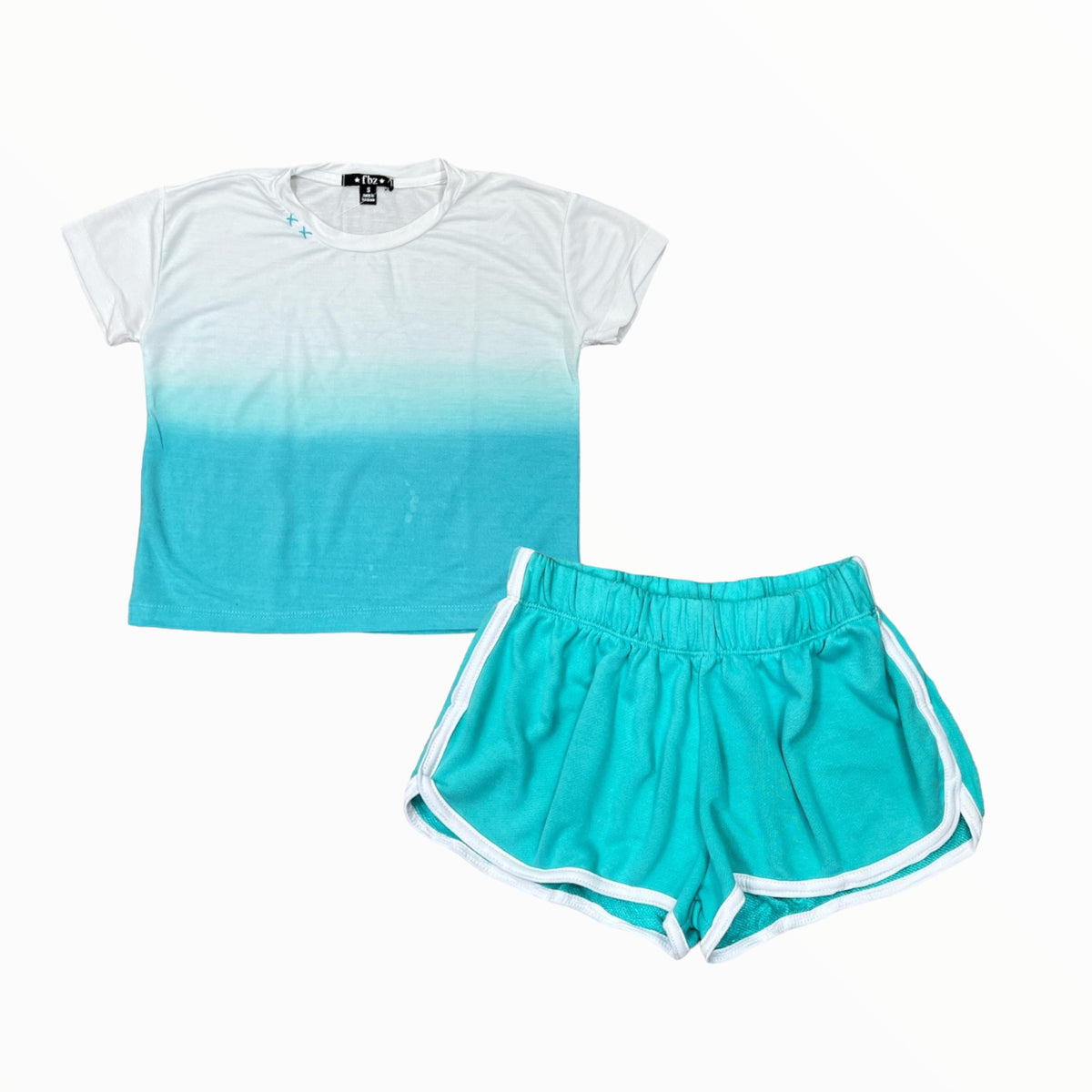 FLOWERS BY ZOE GYM SHORT AQUA
