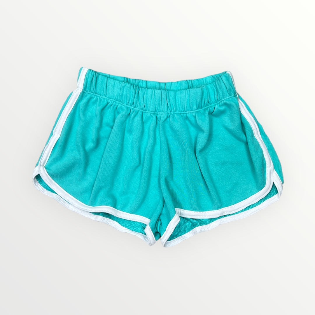 FLOWERS BY ZOE GYM SHORT AQUA