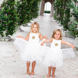 PETITE HAILEY STAR TUTU DRESS - IVORY