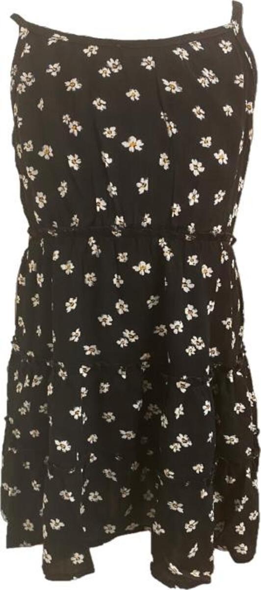 VINTAGE HAVANA STRAP DRESS - BLACK FLORAL