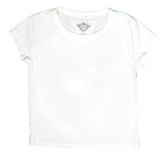 T2LOVE SHORT SLEEVE CROPPED TEE - WHITE