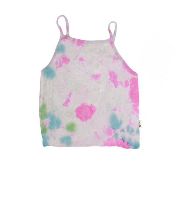 T2LOVE TERRY CAMI TOP - NEON TIE DYE