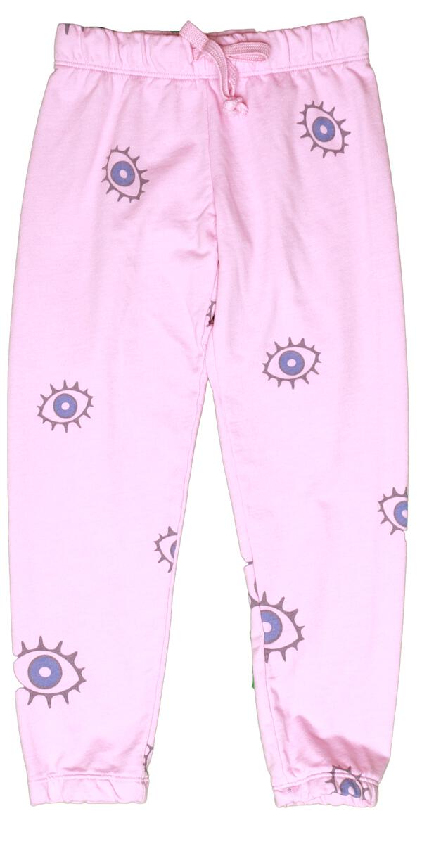 T2LOVE ELASTIC BANDED SWEATPANT - CANDY PINK EVIL EYE
