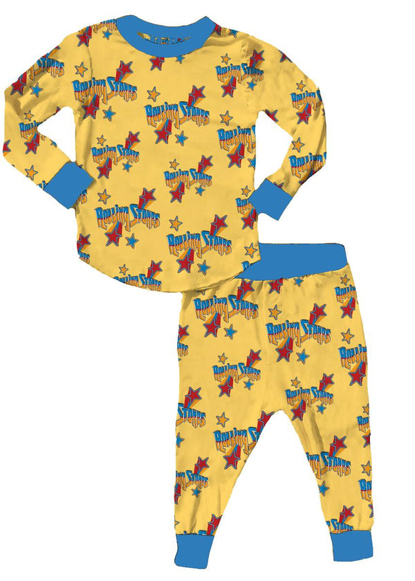 ROWDY SPROUT BAMBOO LONG SLEEVE PAJAMA - ROLLING STONES