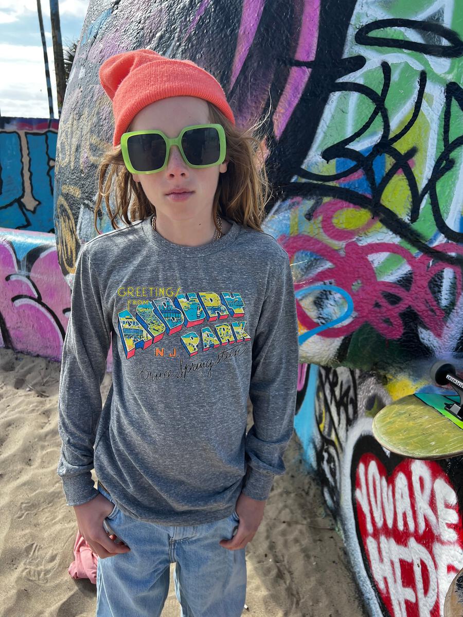 ROWDY SPROUT L/S TEE - HEATHER GREY ASBURY PARK