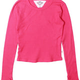 T2LOVE L/S THERMAL CREW TOP W/THUMBHOLE - MAGENTA