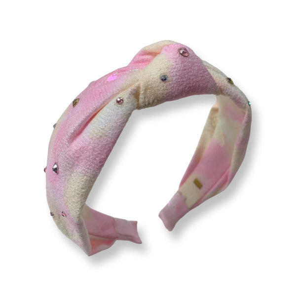 BARI LYNN IRIDESCENT BUTTERFLY TIE DYE KNOT HEADBAND - SHERBERT
