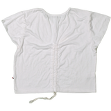 T2LOVE GATHER BACK S/S TOP - WHITE