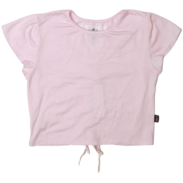 T2LOVE GATHER BACK S/S TOP - BRUSH PINK