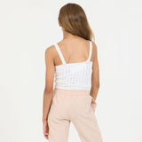 VINTAGE HAVANA KNIT TANK TOP - WHITE