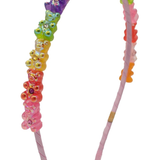 BARI LYNN FROSTED GUMMY BEAR THIN HEADBAND - CHROME RAINBOW