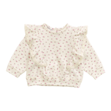 COZII RUFFLE L/S AND JOGGER SET - IVORY MINI FLORAL