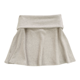 T2LOVE DRAWSTRING SKORT - HEATHER GRAY