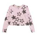 T2LOVE LONG SLEEVE  - BALLET PINK/STARS