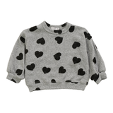 COZII HACCI SWEATER AND FLARE LEGGING SET - GRAY HEARTS