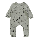 COZII LONG SLEEVE ROMPER - HEATHER GRAY STARS