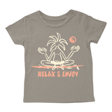 TINY WHALES RELAX TEE - COAL