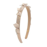 BARI LYNN CRYSTALLIZED METALLIC BOW HEADBAND - CHAMPAGNE