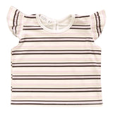 COZII FLUTTER SLEEVE TEE AND SHORT SET - STRIPE