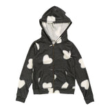 T2LOVE ZIP HOODIE AND SWEATPANT - CHARC/HEART