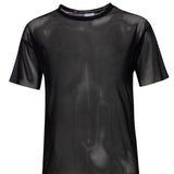 SUBMARINE SWIM COVERUP MESH TEE - BLACK