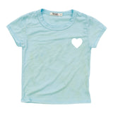 T2LOVE S/S CLASSIC FITTED TEE - POWDER BLUE/HEART