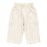 COZII S/S BUTTON DOWN AND PANT SET - STONE WASHED LINEN STRIPE