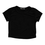 T2LOVE S/S BABY CROP TEE - BLACK